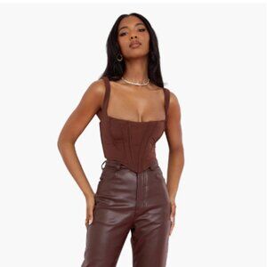 House of CB Brown Corset Top